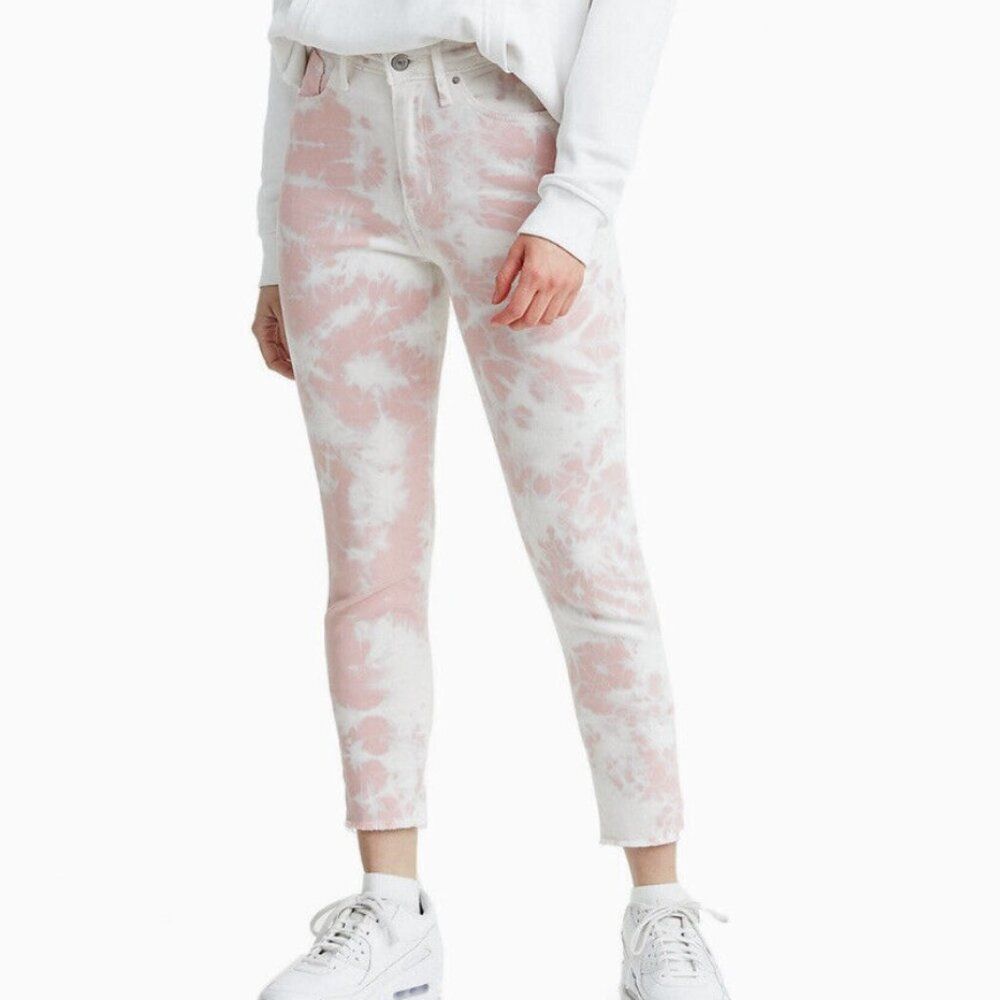 Levi's Women's Pink and White Skinny Jeans